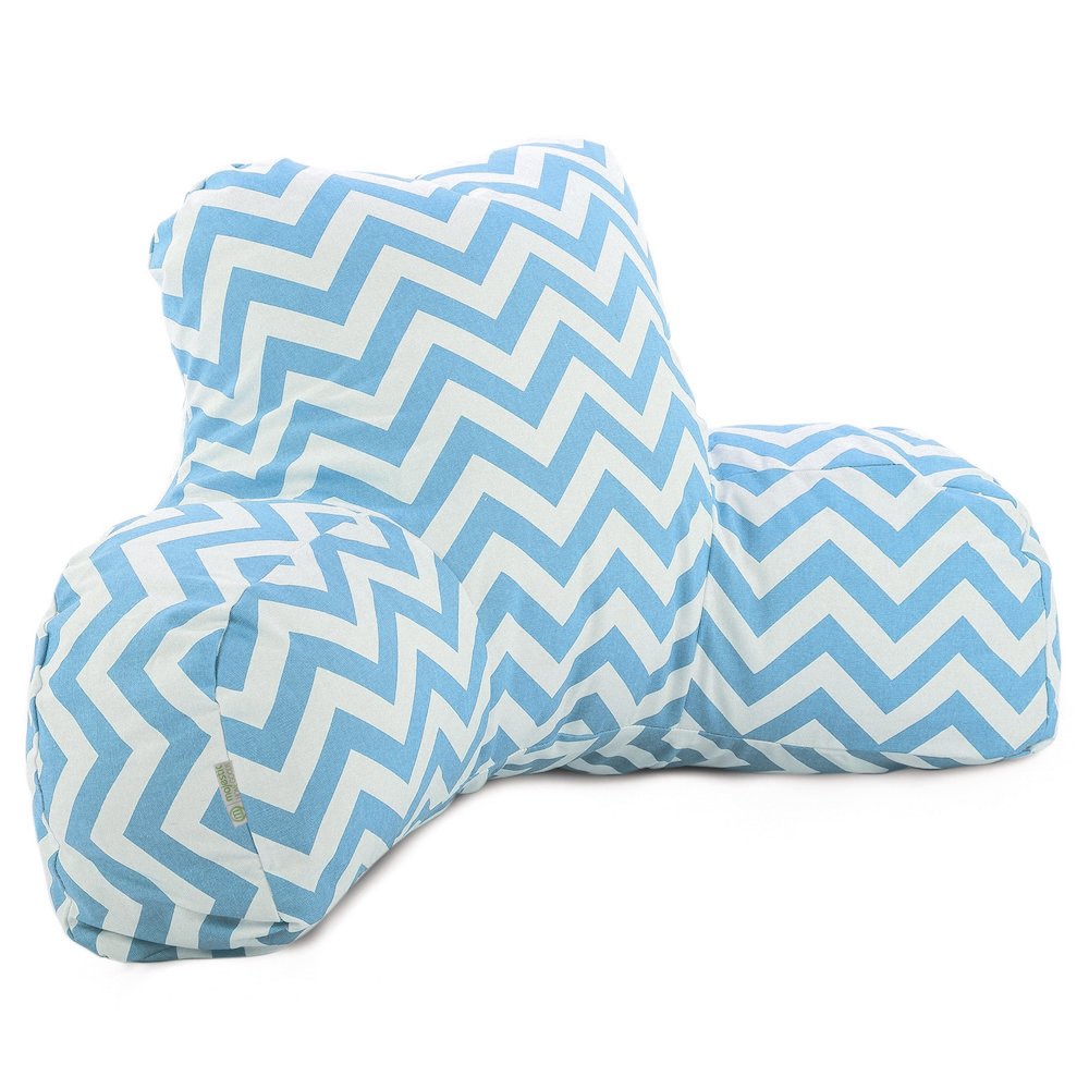 Majestic Home Goods Reading Pillow Chevron Blue. Picture 1