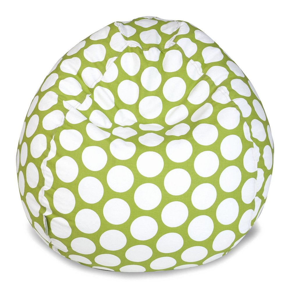 Majestic Home Goods Small Bean Bag Polka Dot (Large) Hot Green. Picture 1