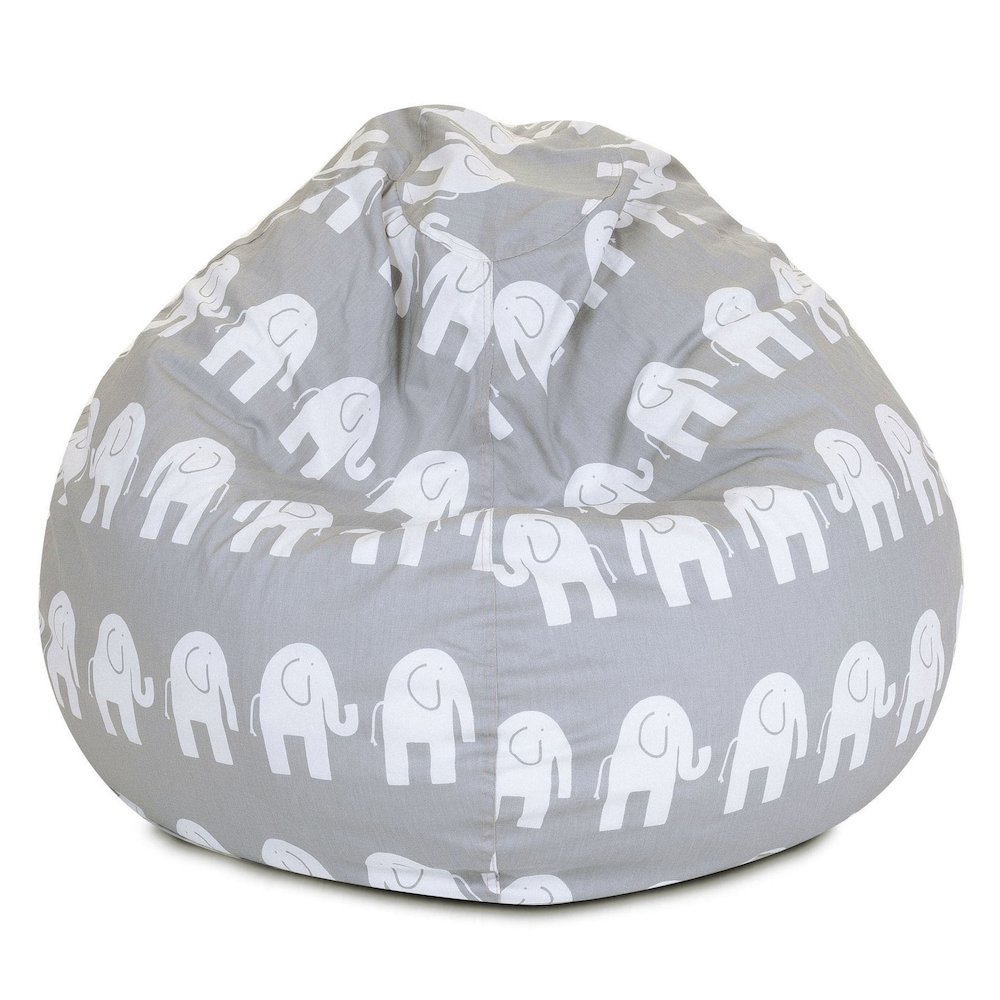 Majestic Home Goods Small Bean Bag Ellie Gray. Picture 1