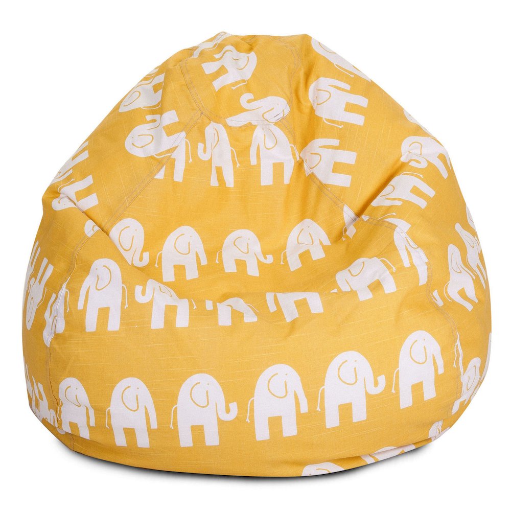Majestic Home Goods Small Bean Bag Ellie Yellow. Picture 1