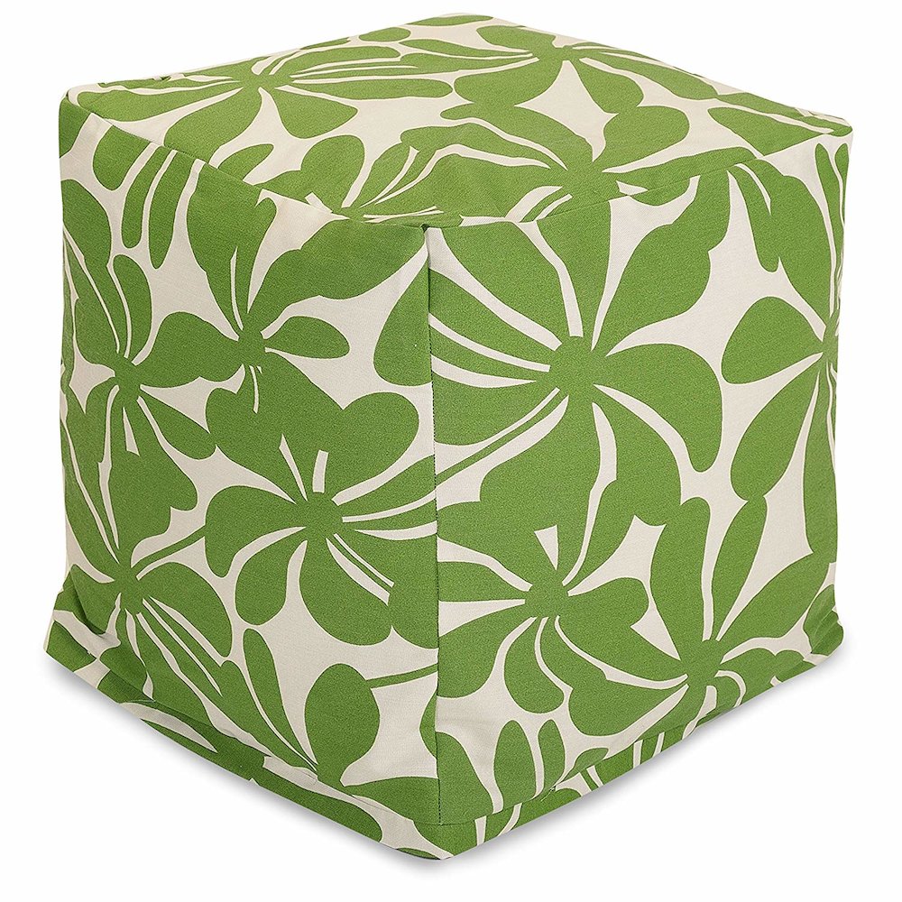 Majestic Home Goods Cube Pouf Plantation Sage. Picture 1