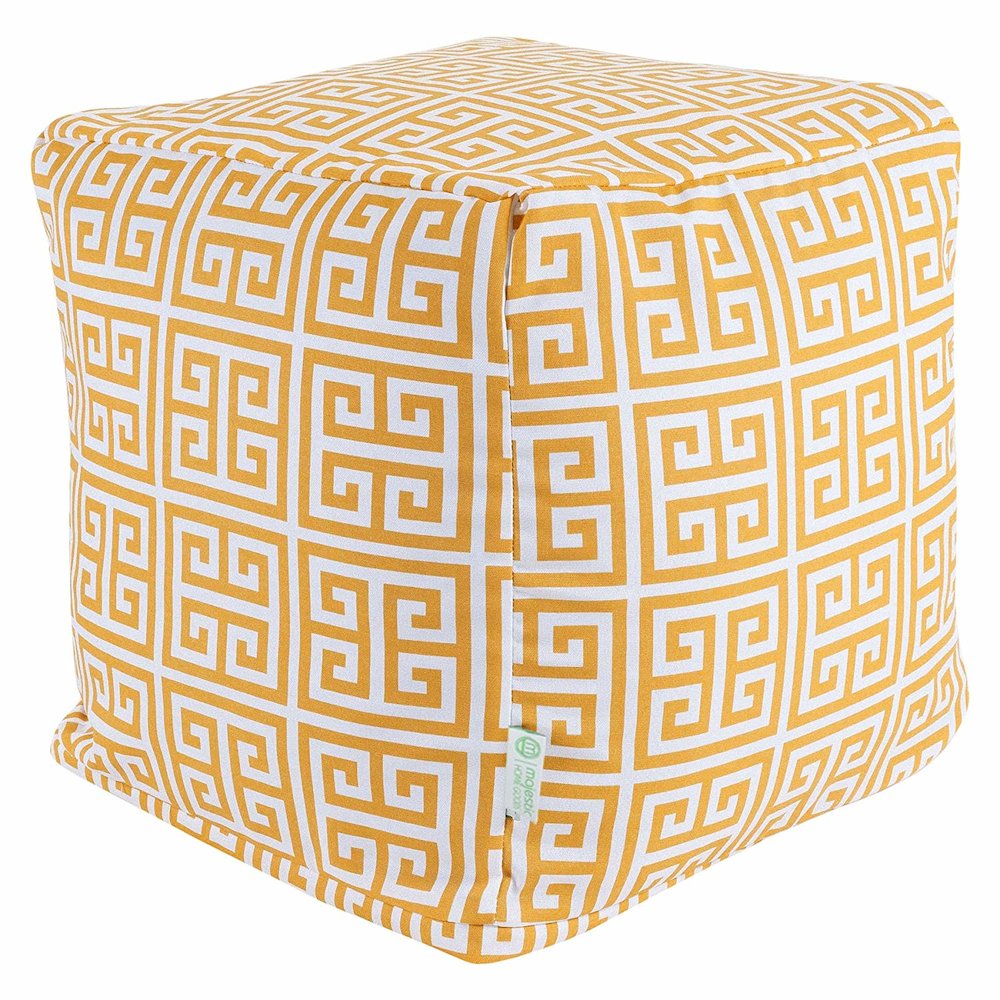 Majestic Home Goods Cube Pouf Towers Citrus. Picture 1