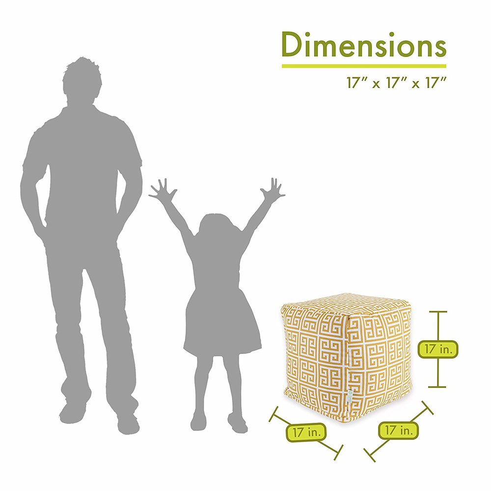 Majestic Home Goods Cube Pouf Towers Citrus. Picture 2