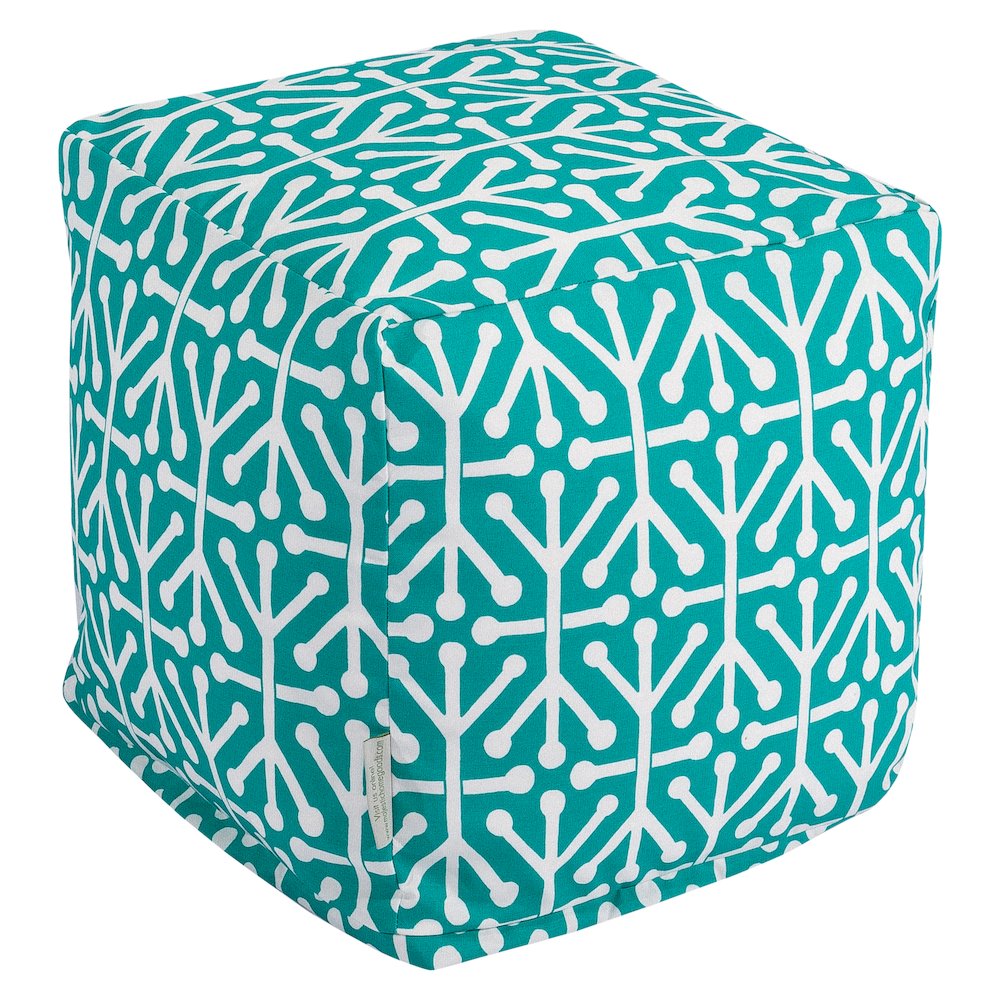 Majestic Home Goods Cube Pouf Aruba Pacific. Picture 1