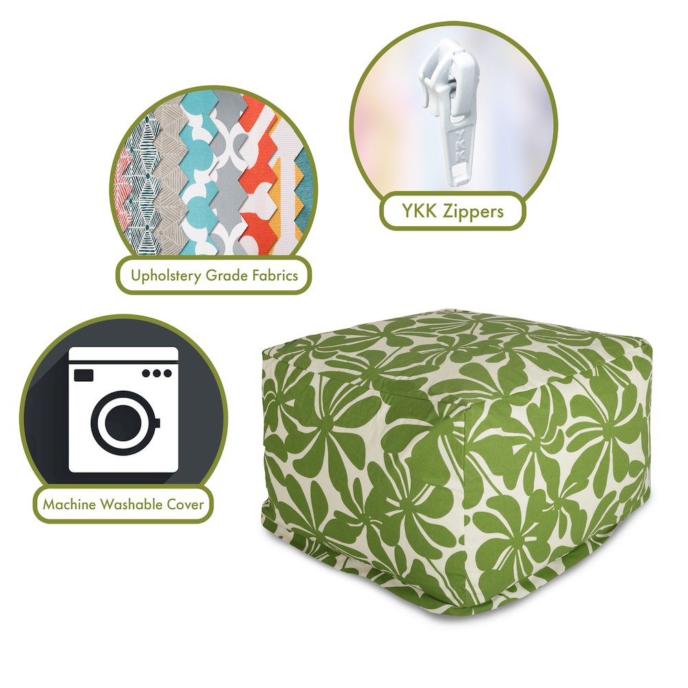 Majestic Home Goods Ottoman Pouf Plantation Sage. Picture 2
