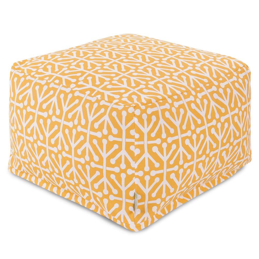 Majestic Home Goods Ottoman Pouf Aruba Citrus. Picture 1