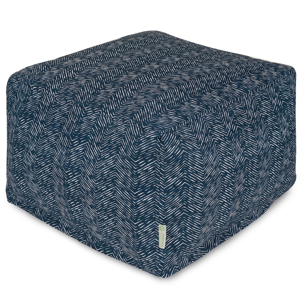 Majestic Home Goods Ottoman Pouf South West Navy. Picture 1
