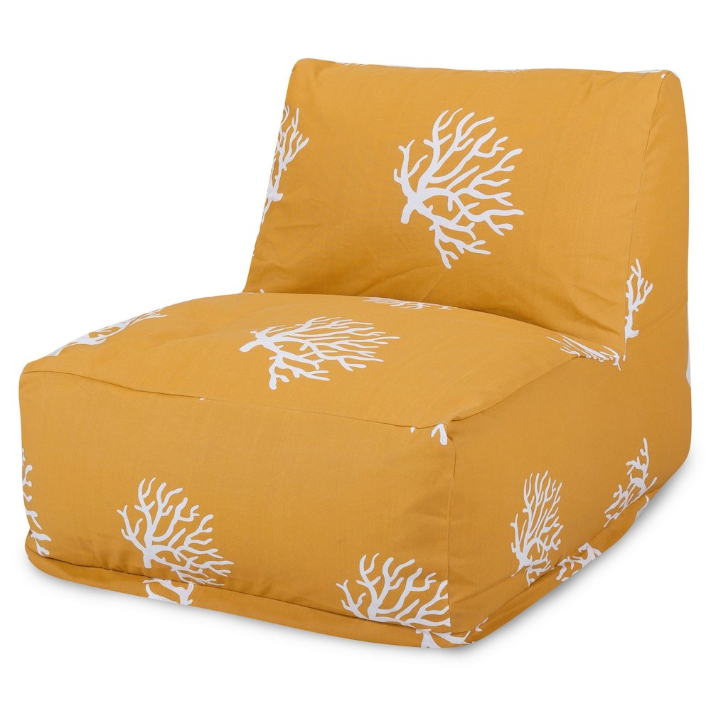 Majestic Home Goods Chair Lounger Coral Yellow. Picture 1