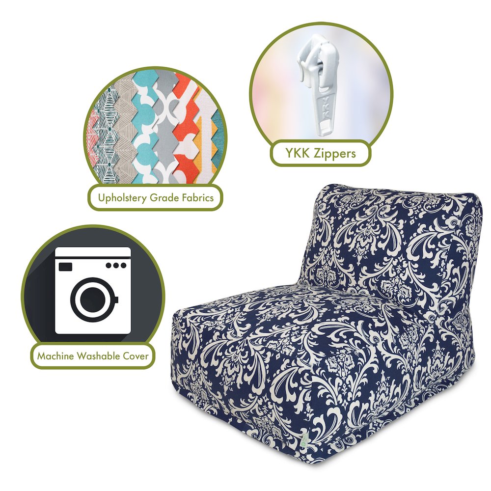 Majestic Home Goods Chair Lounger French Quarter Navy. Picture 2