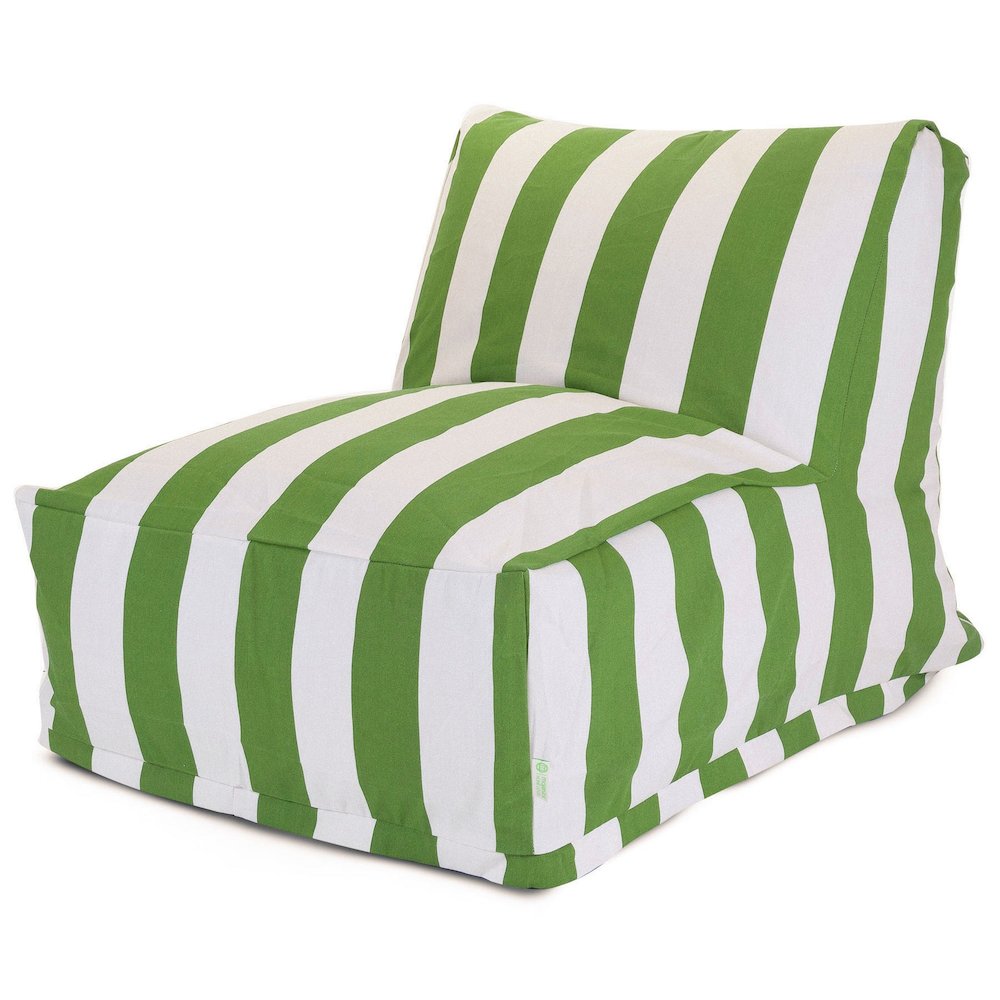 Majestic Home Goods Chair Lounger Vertical Stripe Sage. Picture 1