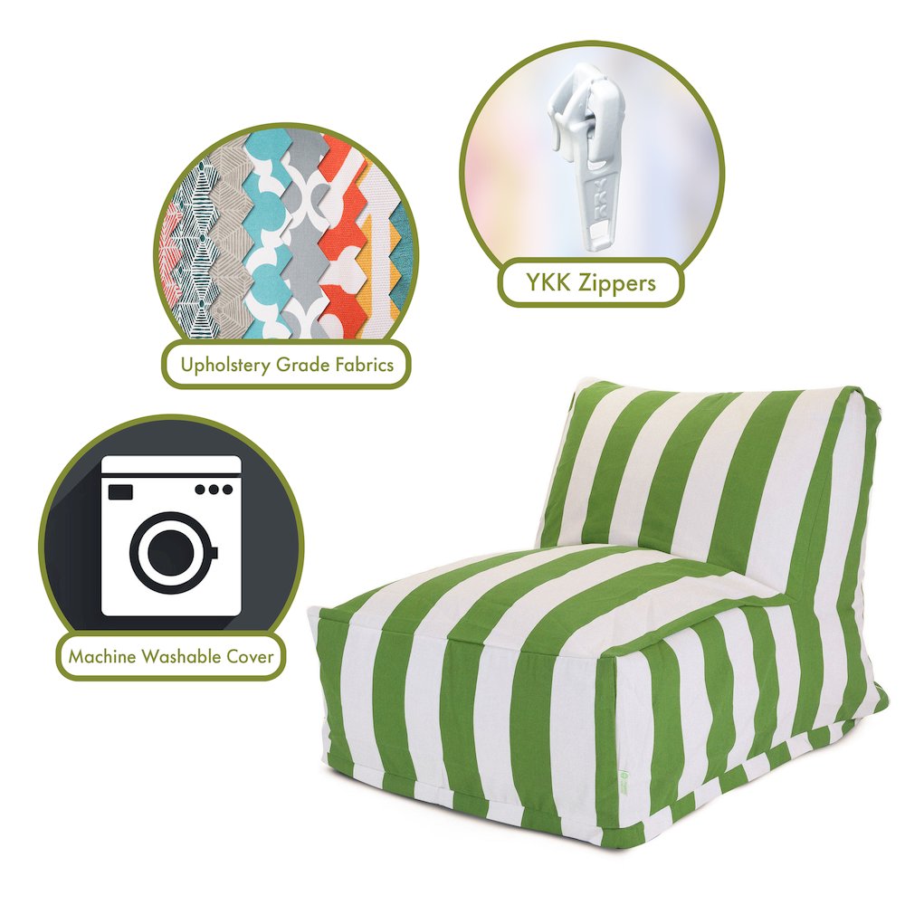 Majestic Home Goods Chair Lounger Vertical Stripe Sage. Picture 2