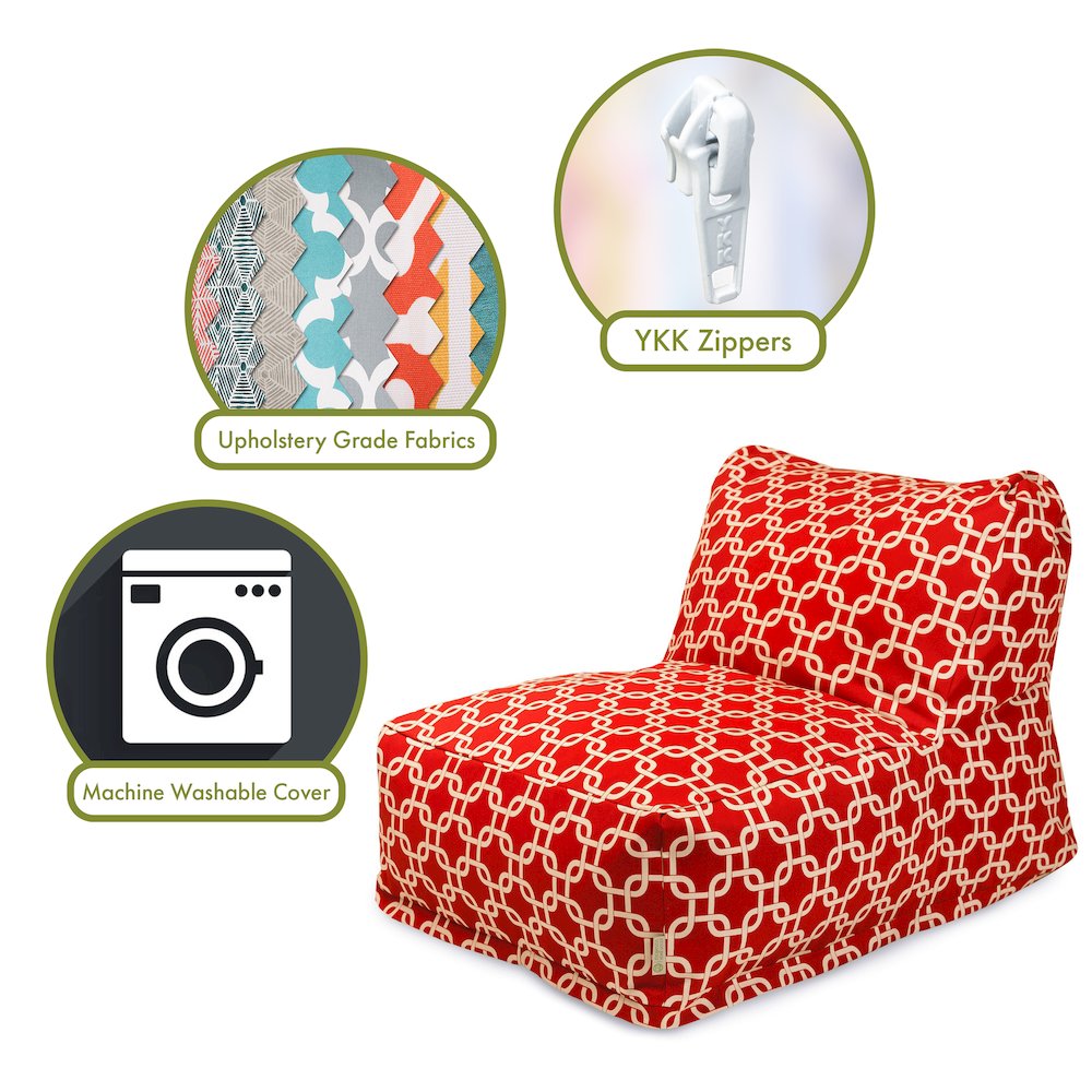 Majestic Home Goods Chair Lounger Links Red. Picture 2