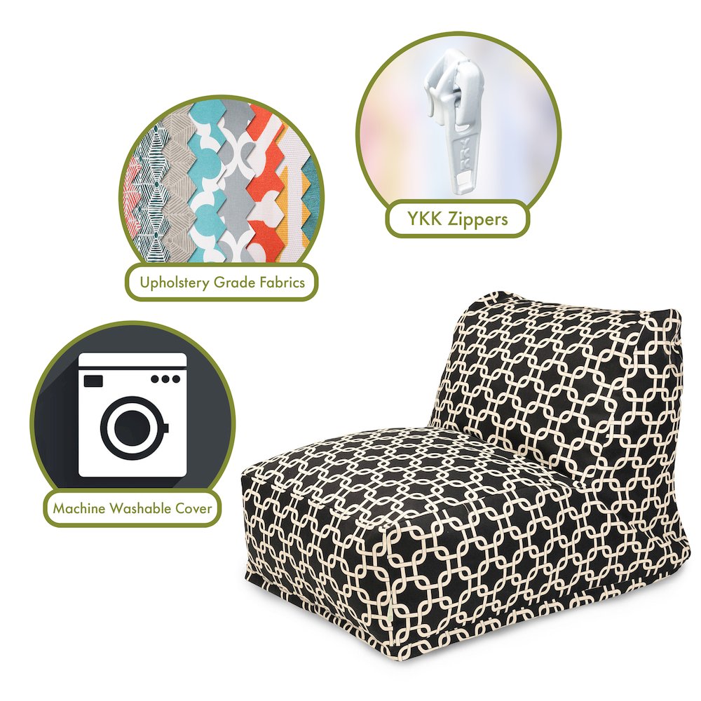 Majestic Home Goods Chair Lounger Links Black. Picture 2