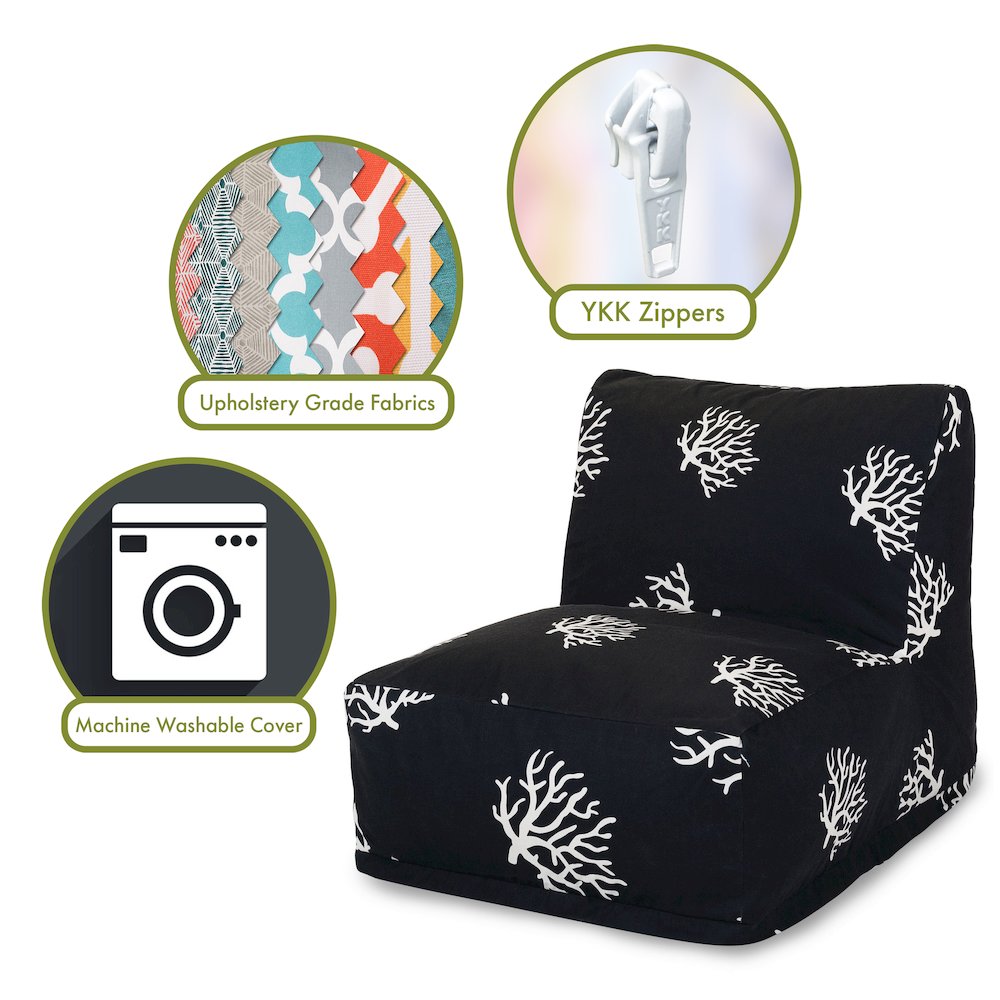 Majestic Home Goods Chair Lounger Coral Black. Picture 2