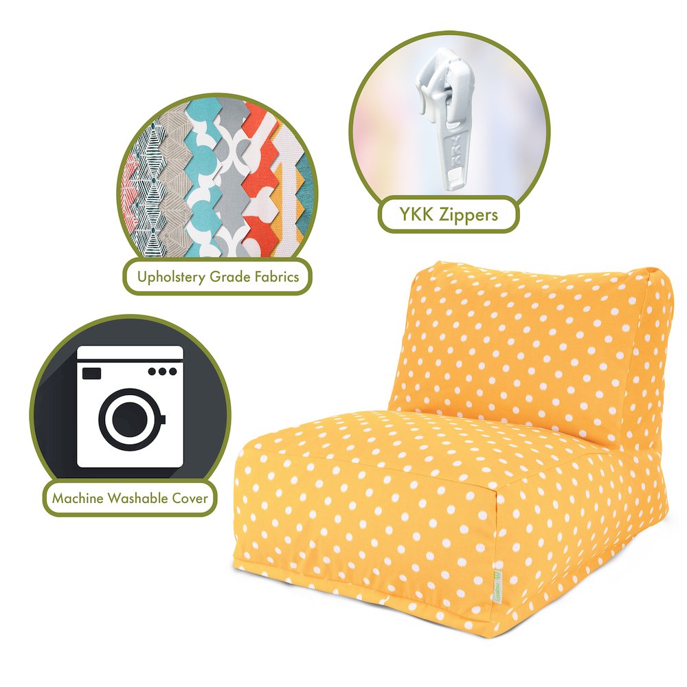Majestic Home Goods Chair Lounger Ikat Dot Citrus. Picture 2
