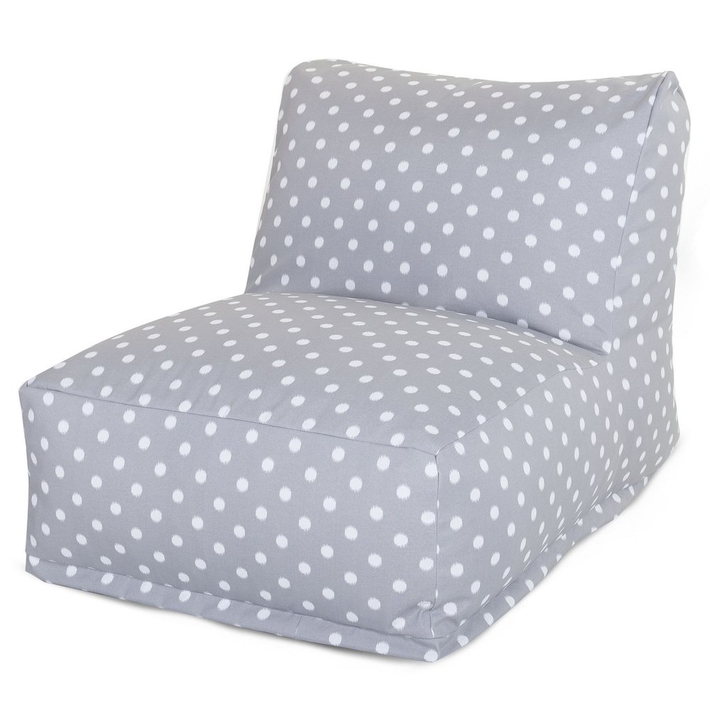 Majestic Home Goods Chair Lounger Ikat Dot Gray. Picture 1