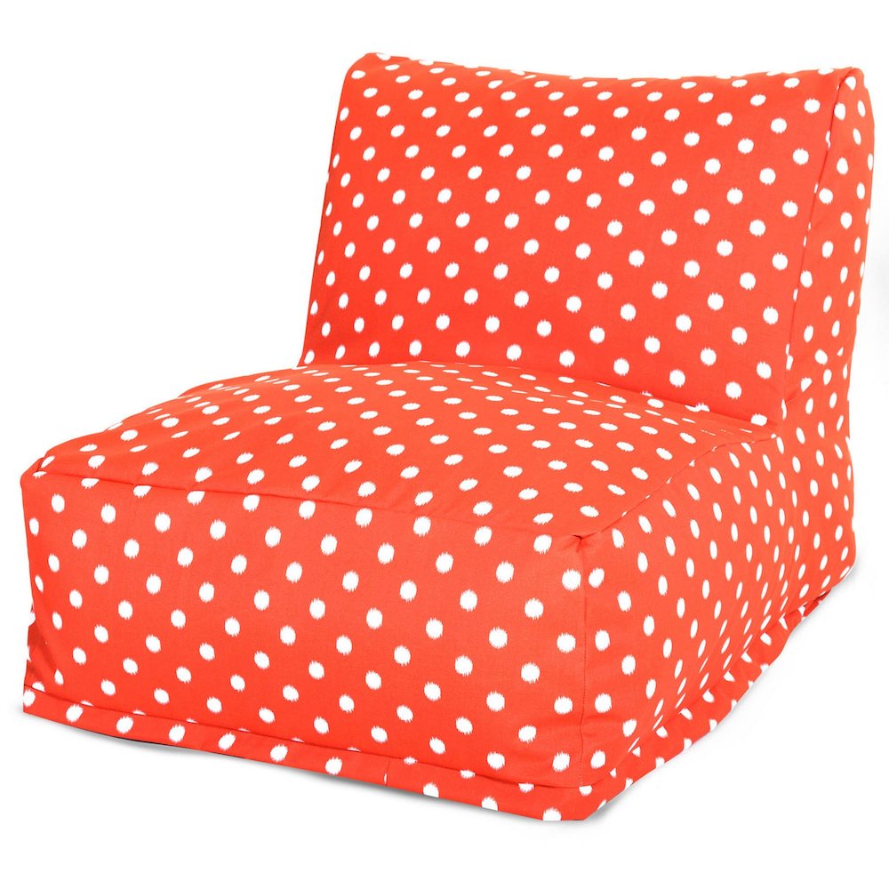 Majestic Home Goods Chair Lounger Ikat Dot Orange. Picture 1