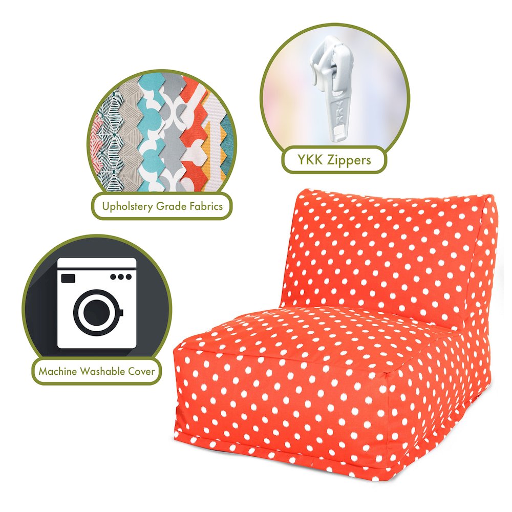 Majestic Home Goods Chair Lounger Ikat Dot Orange. Picture 2
