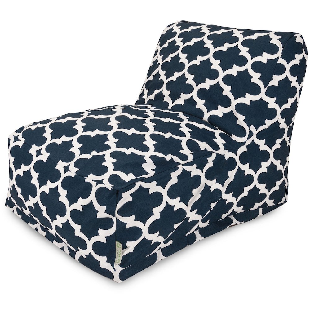 Majestic Home Goods Chair Lounger Trellis Navy. Picture 1