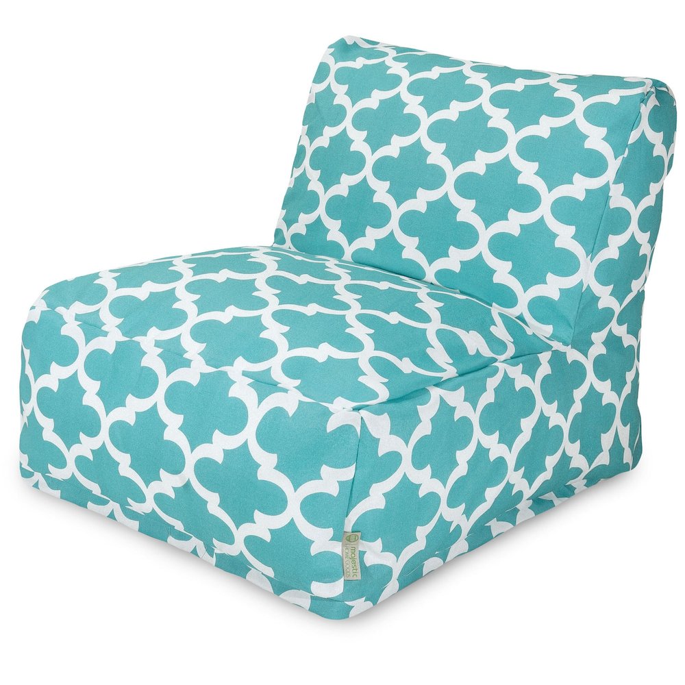 Majestic Home Goods Chair Lounger Trellis Teal. Picture 1