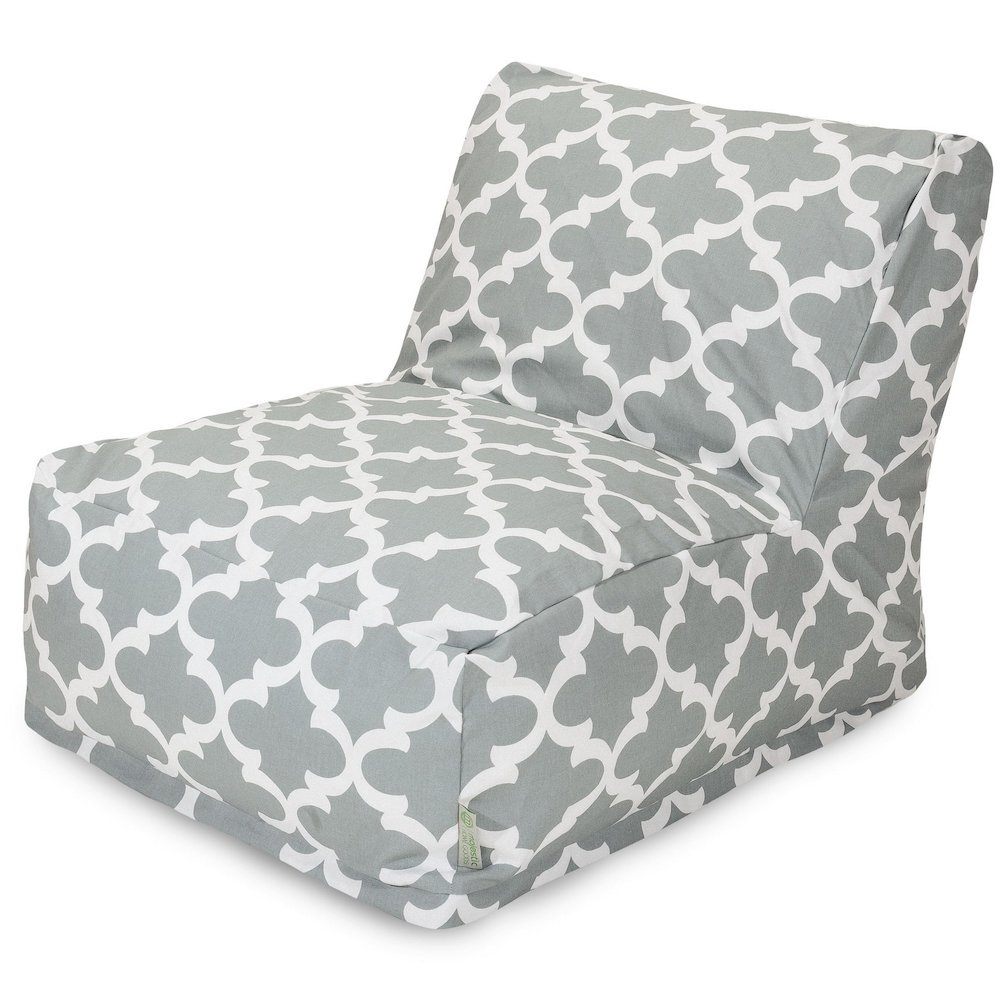Majestic Home Goods Chair Lounger Trellis Gray. Picture 1
