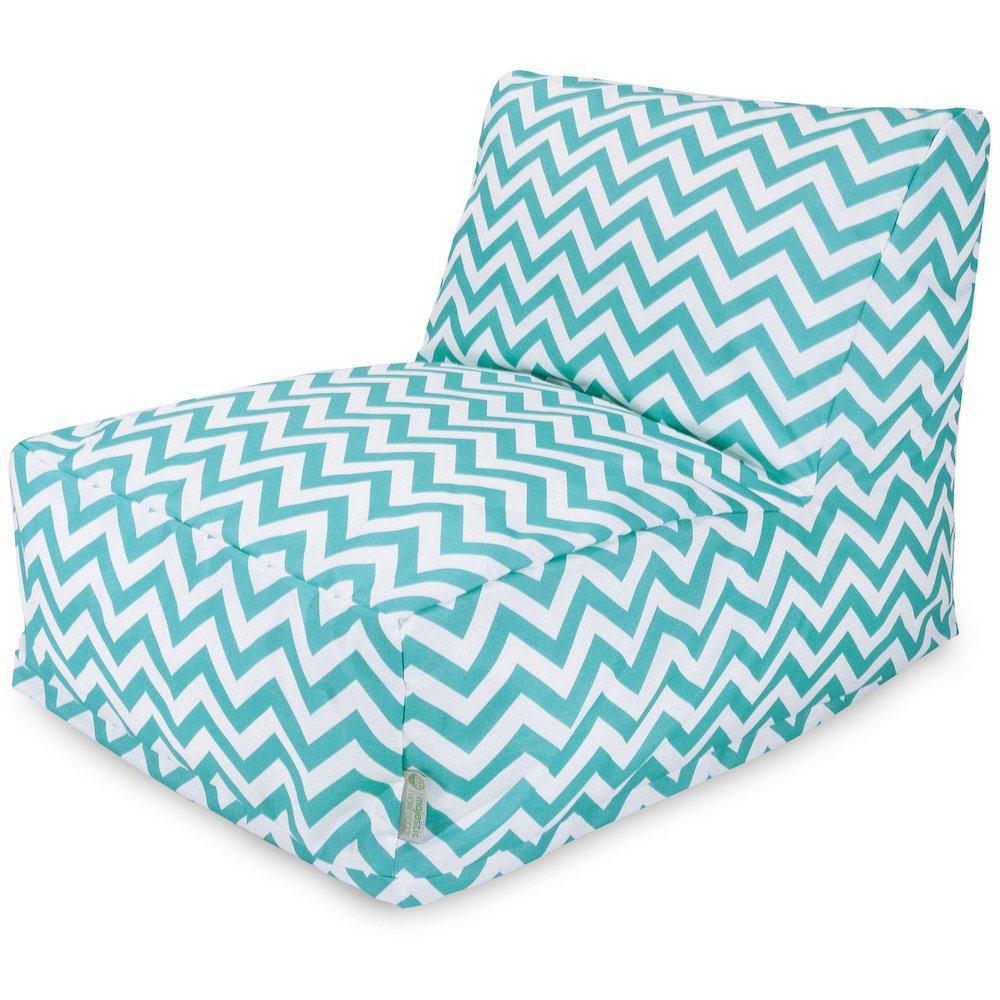 Majestic Home Goods Chair Lounger Chevron Teal. Picture 1