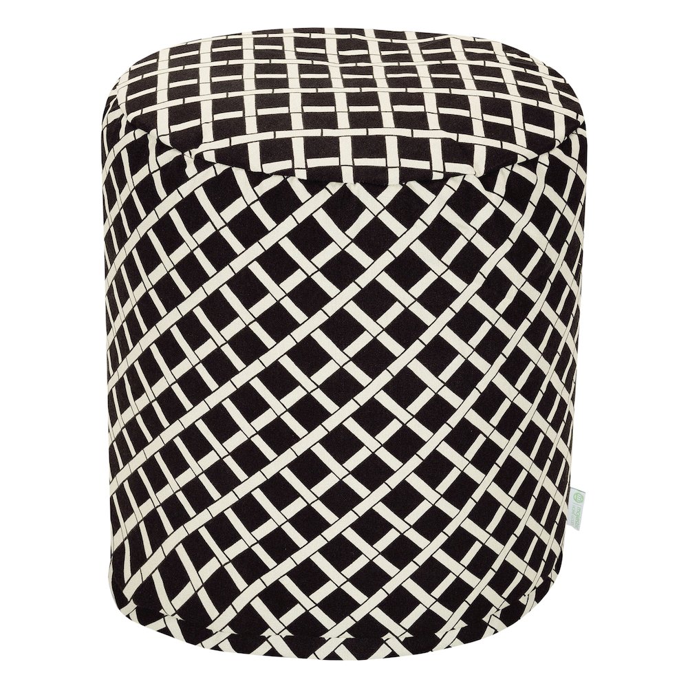 Majestic Home Goods Pouf Bamboo Black. Picture 1