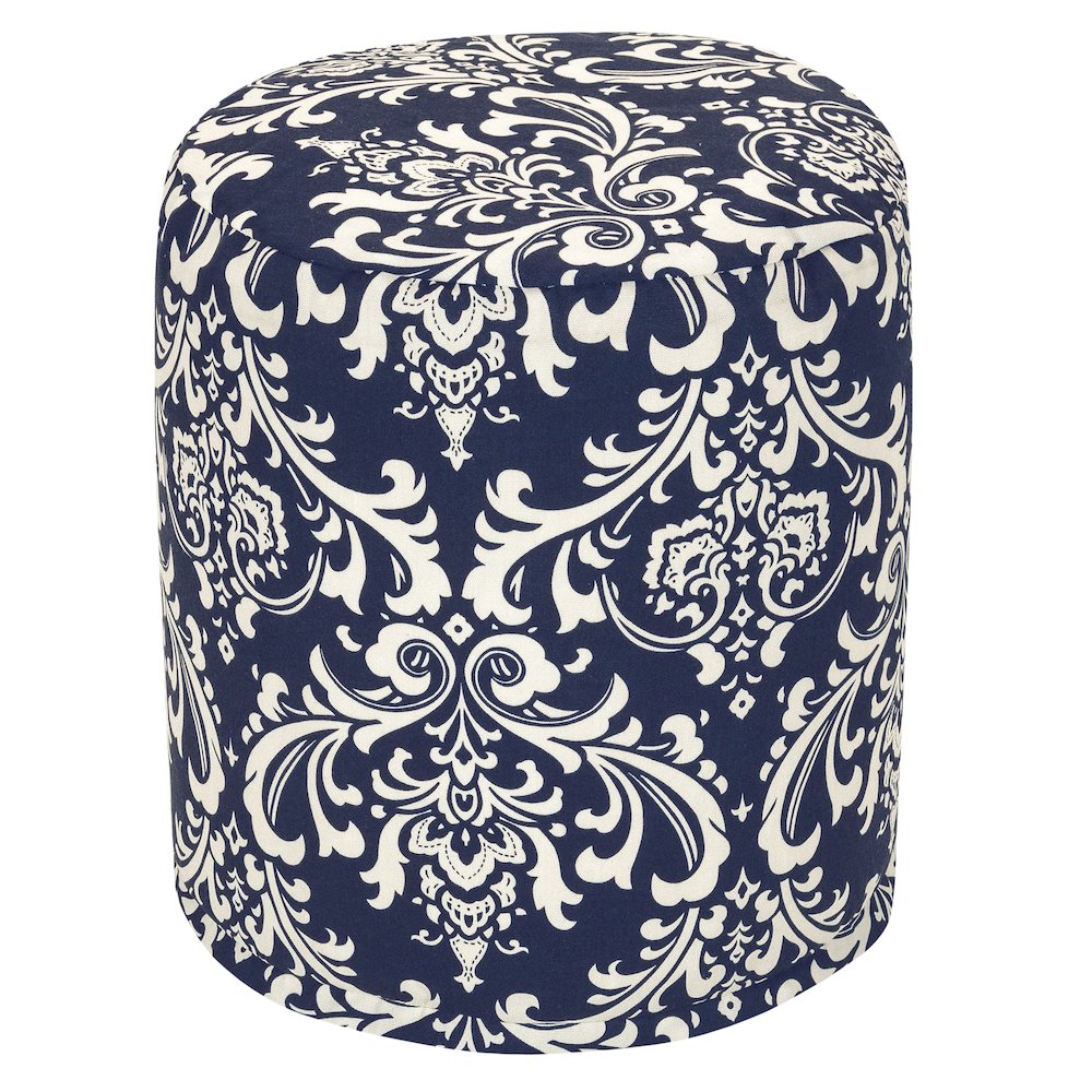 Majestic Home Goods Pouf French Quarter Navy. Picture 1