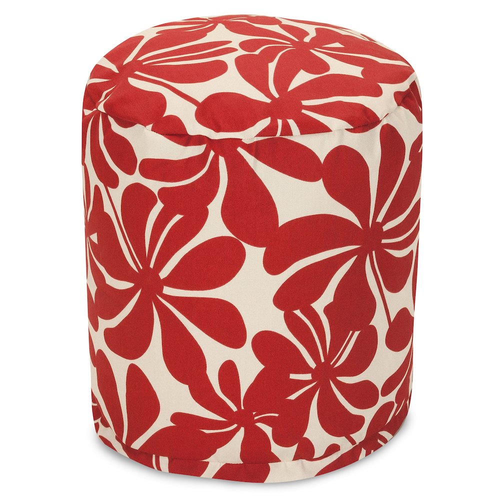Majestic Home Goods Pouf Plantation Red. Picture 1