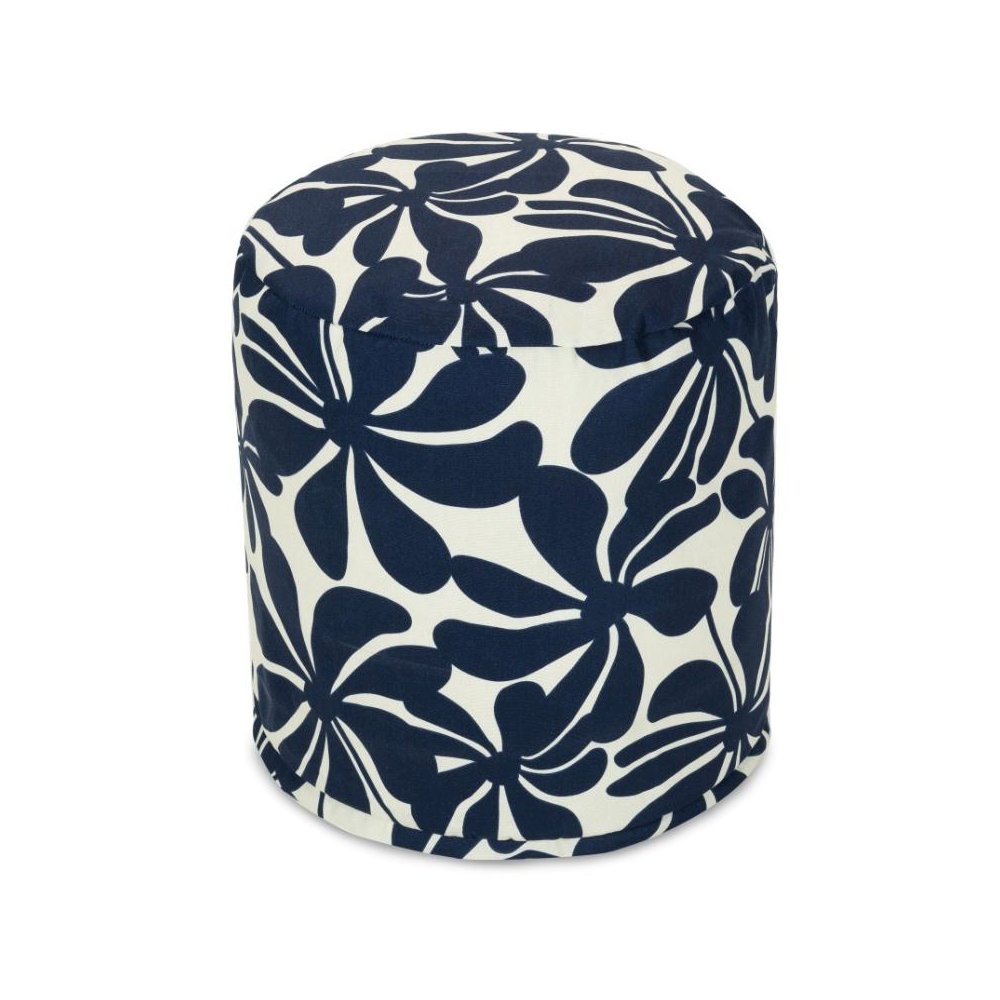 Majestic Home Goods Pouf Plantation Navy. Picture 1