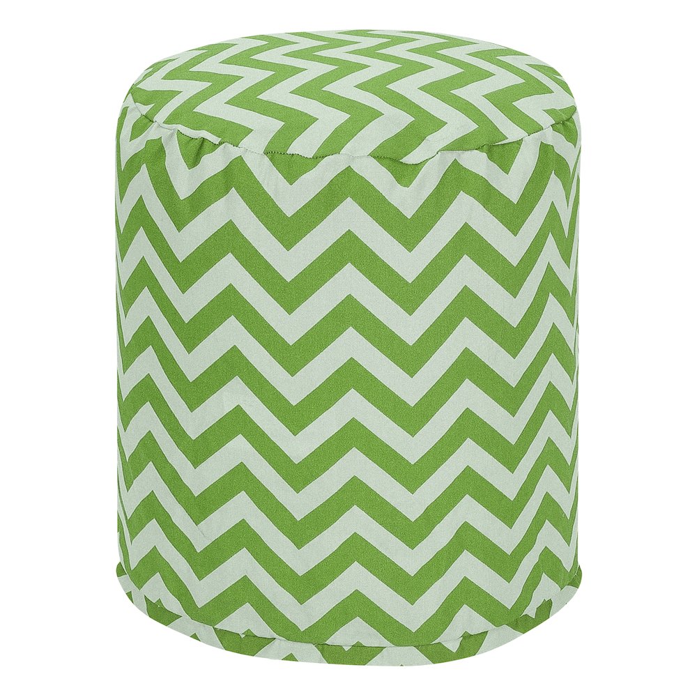 Majestic Home Goods Pouf Chevron Sage. Picture 1