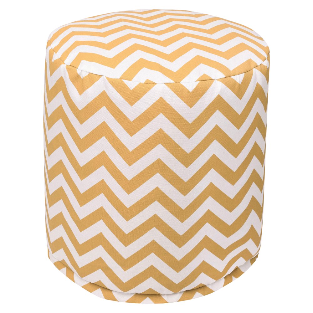 Majestic Home Goods Pouf Chevron Yellow. Picture 1