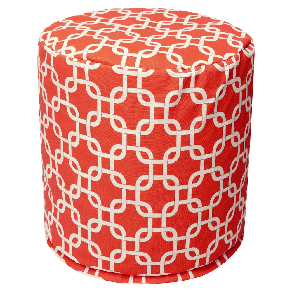 Majestic Home Goods Pouf Links Red. Picture 1