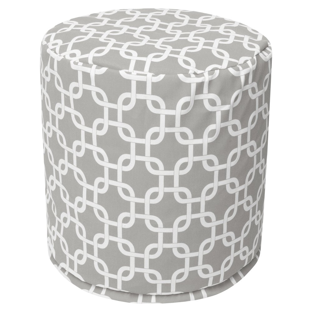 Majestic Home Goods Pouf Links Gray. Picture 1
