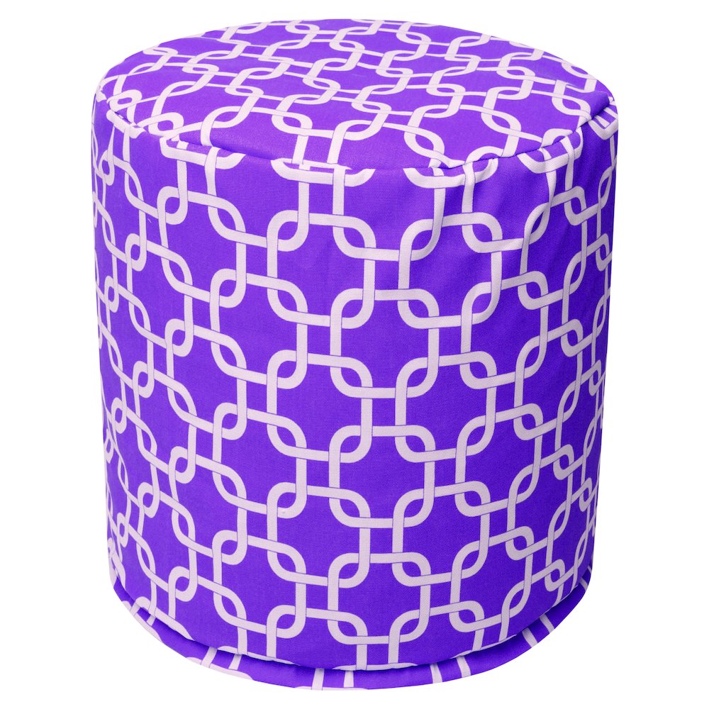 Majestic Home Goods Pouf Links Purple. Picture 1