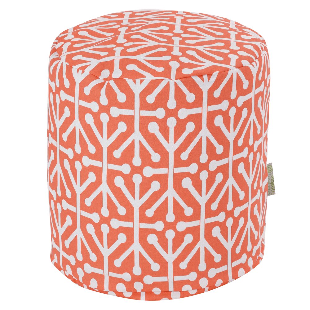 Majestic Home Goods Pouf Aruba Orange. Picture 1
