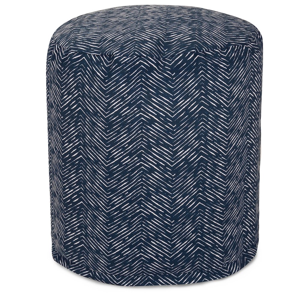 Majestic Home Goods Pouf South West Navy. Picture 1