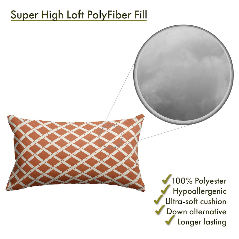 Majestic Home Goods Pillow 12x20 Bamboo Burnt Orange. Picture 2