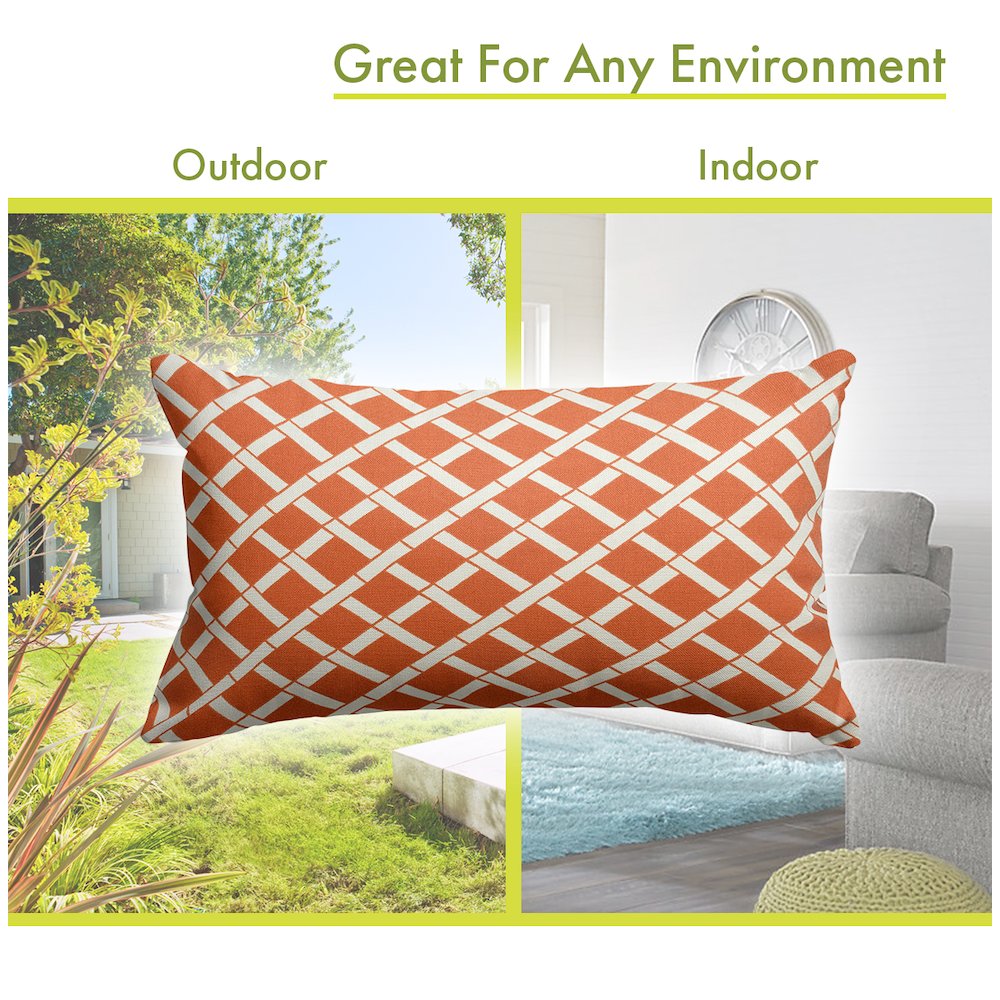 Majestic Home Goods Pillow 12x20 Bamboo Burnt Orange. Picture 4