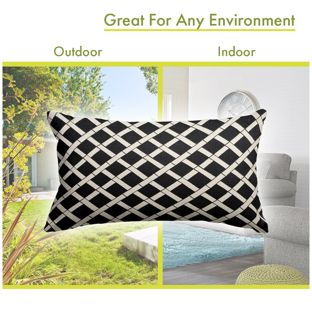 Majestic Home Goods Pillow 12x20 Bamboo Black. Picture 4