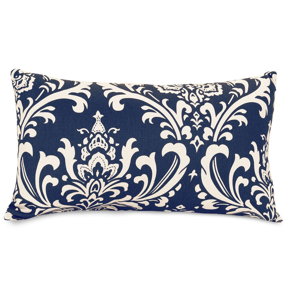 Majestic Home Goods Pillow 12x20 French Quarter Navy. Picture 1