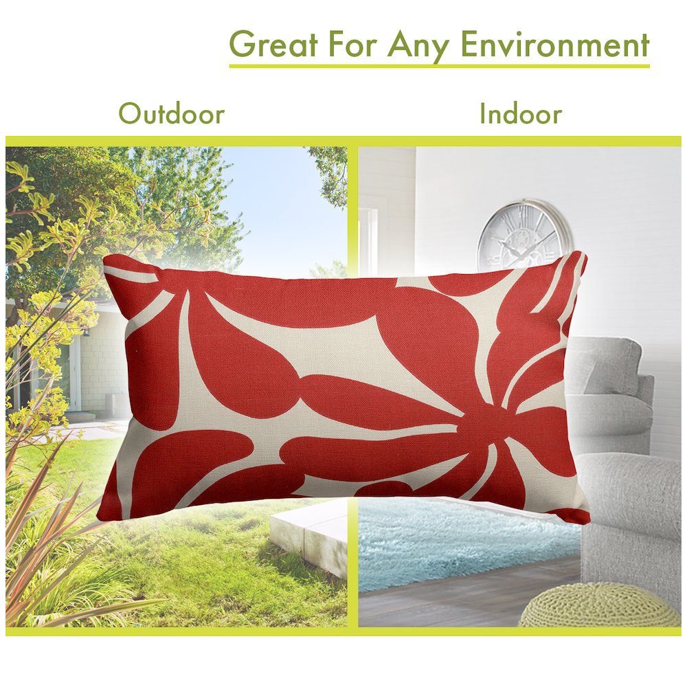 Majestic Home Goods Pillow 12x20 Plantation Red. Picture 4