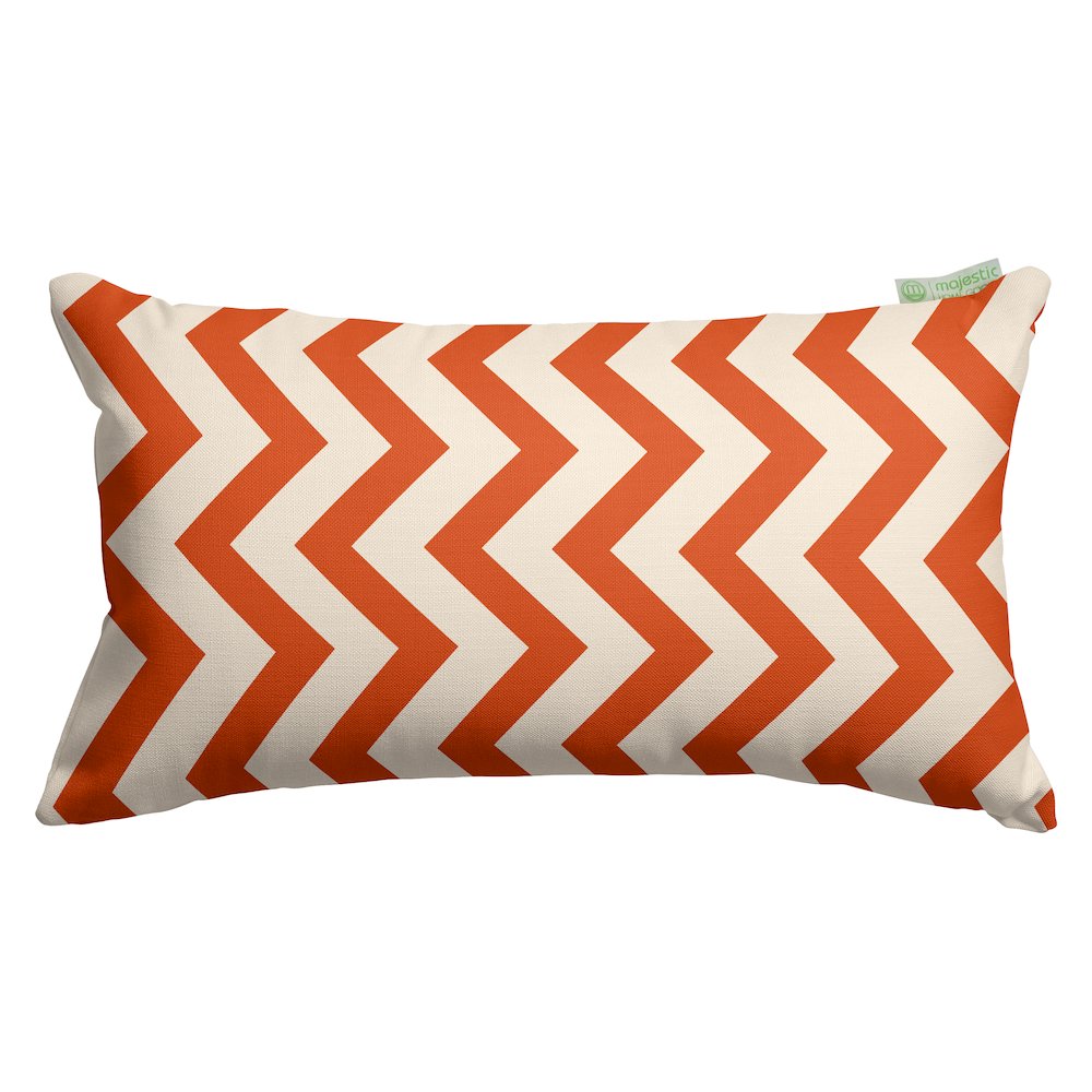Majestic Home Goods Pillow 12x20 Chevron Burnt Orange. Picture 1