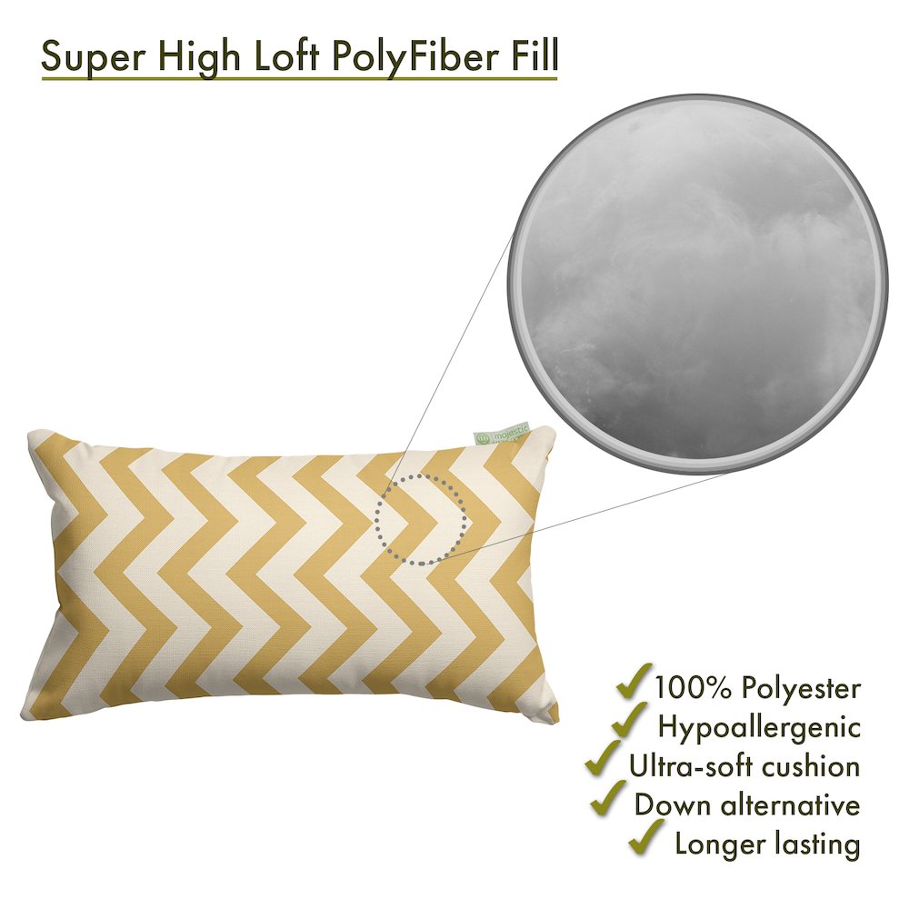 Majestic Home Goods Pillow 12x20 Chevron Yellow. Picture 2