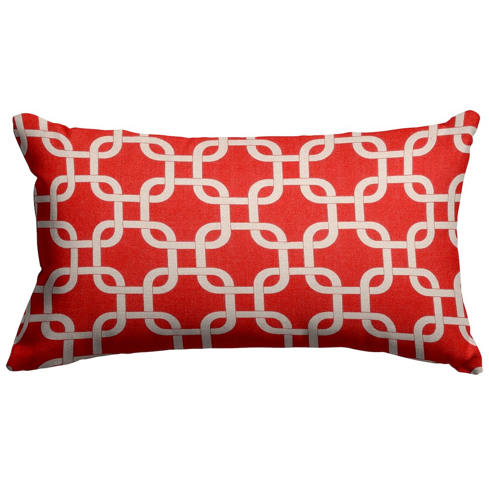 Majestic Home Goods Pillow 12x20 Links Red. Picture 1