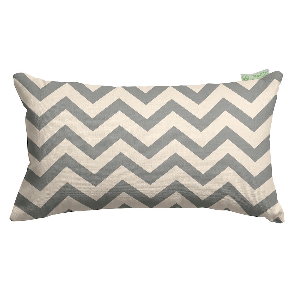 Majestic Home Goods Pillow 12x20 Chevron Gray. Picture 1