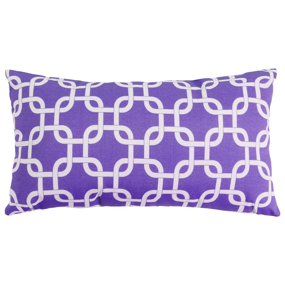 Majestic Home Goods Pillow 12x20 Links Purple. Picture 1