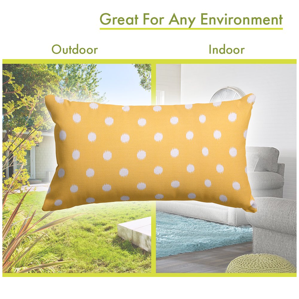 Majestic Home Goods Pillow 12x20 Ikat Dot Citrus. Picture 4