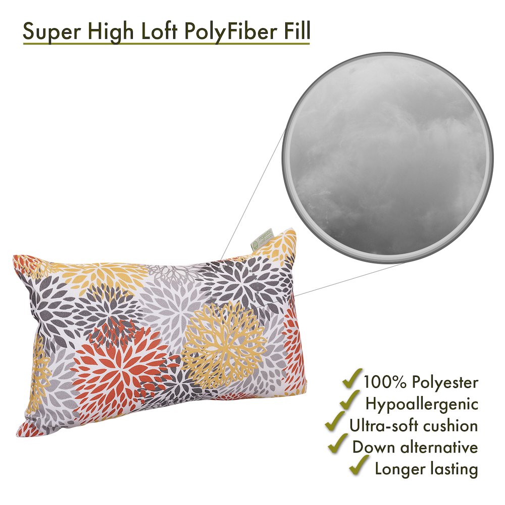 Majestic Home Goods Pillow 12x20 Blooms Citrus. Picture 2