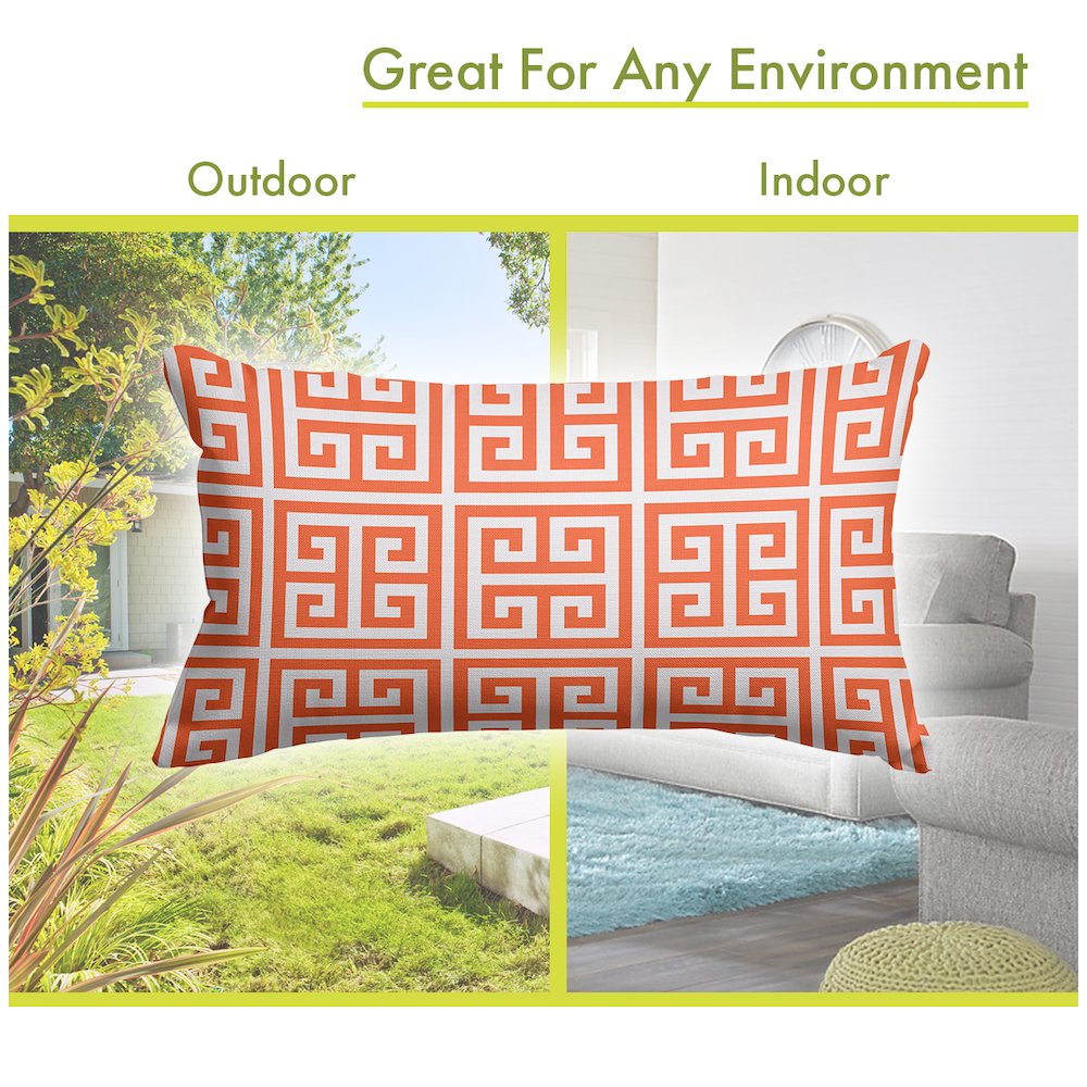 Majestic Home Goods Pillow 12x20 Towers Orange. Picture 4